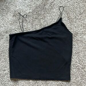 NA-KD Black Cropped Knit Top